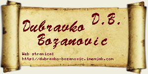 Dubravko Božanović vizit kartica